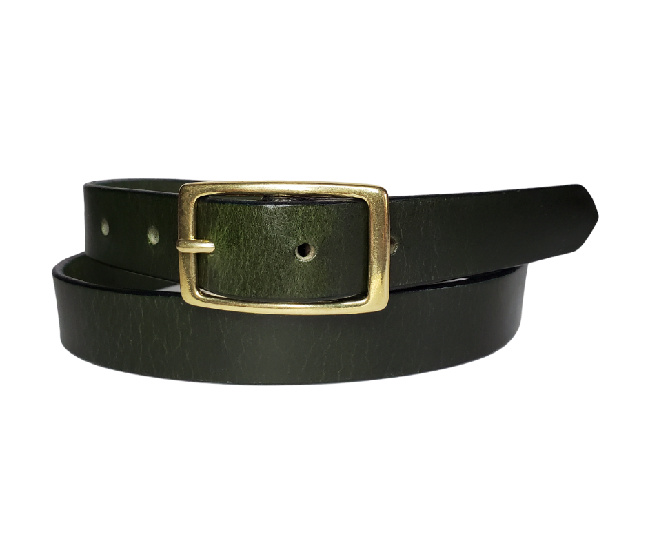 The Madrid Verde Ladies Belt – Buckle and Hide Leather LLC