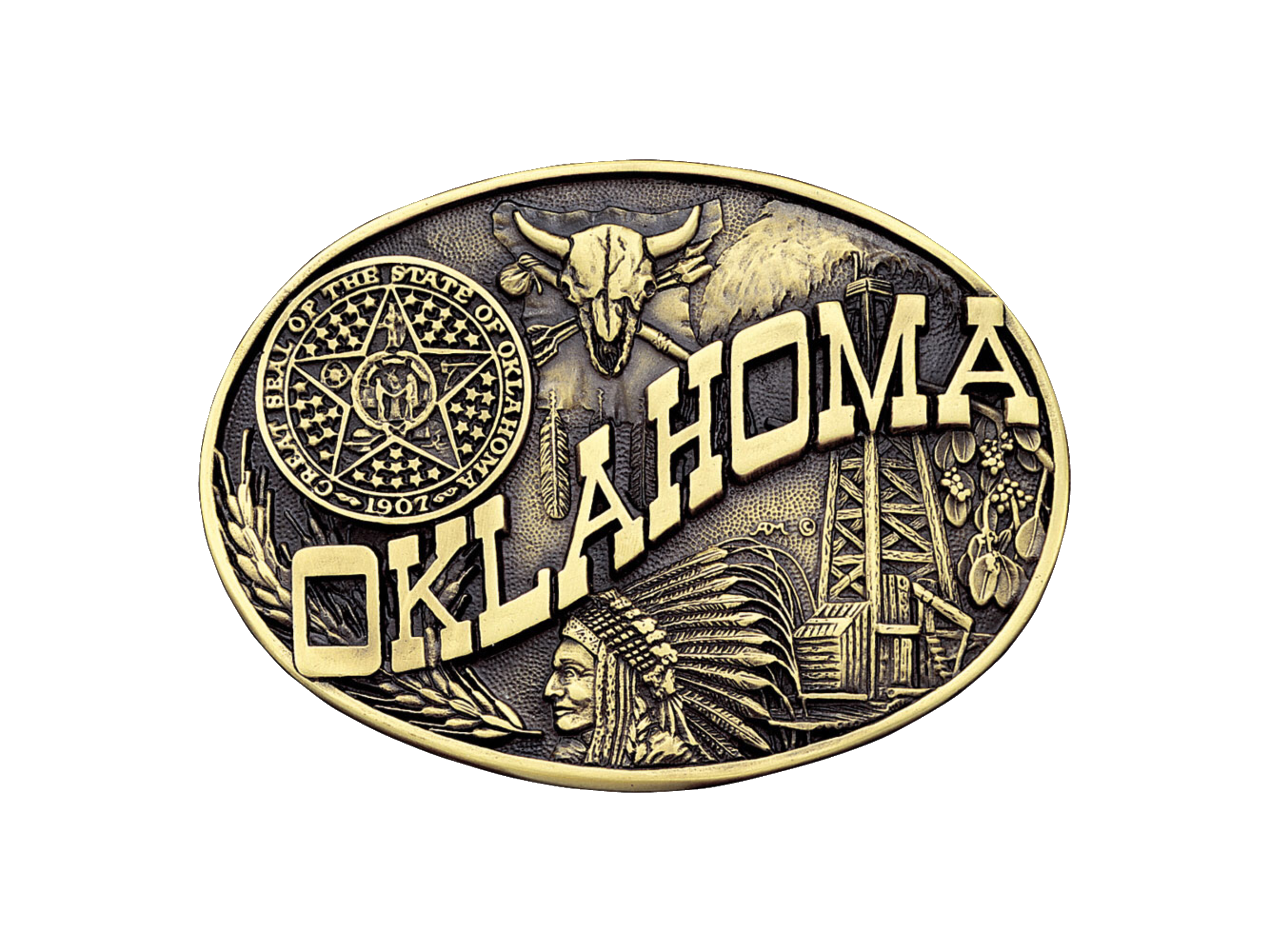 Oklahoma State Buckle – Buckle and Hide Leather LLC