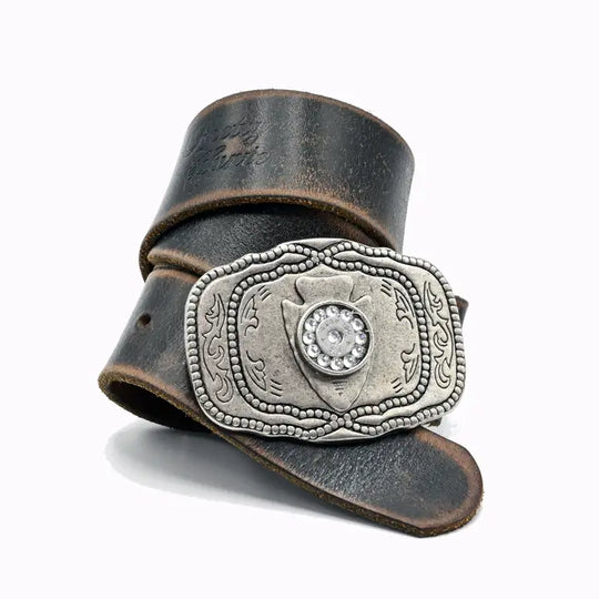 This belt buckle features the iconic Arrowhead, representing bravery, achievements, and heroism. Add some Bling with a 45 auto and you're all set! Catch attention with this 3 1/2" x 2 3/4" masterpiece, made from authentic once-fired ammunition. Fits perfectly on belts up to 1 1/2". Come visit us in Smyrna, TN - just outside Nashville - and get yours today! Proudly assembled in the USA.