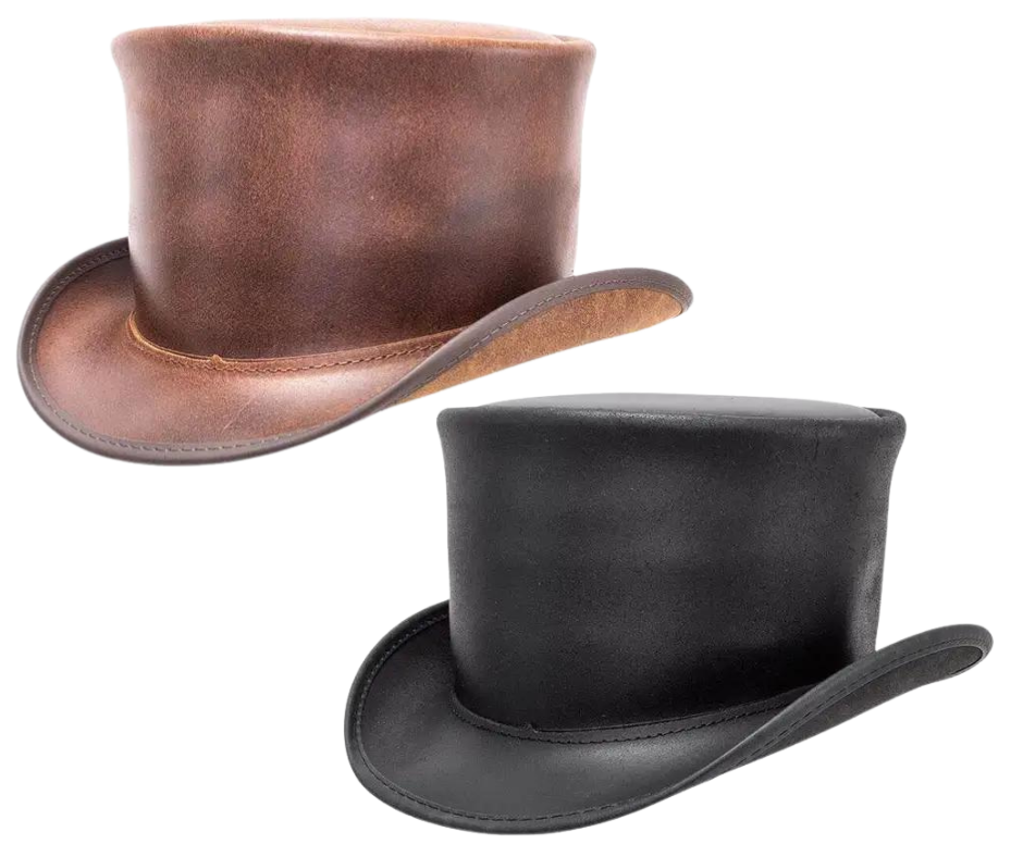 This timeless Classic hat can be dressed up or down and still look amazing. With a 2-inch brim and a 4 1/2-inch crown, it's available in Black or Brown and crafted from cowhide in California. Purchase it at our retail shop in Smyrna, TN, just outside of Nashville. We sell it "unbanded" but you can choose from our Hatband selection in store.  Sizes S,M,L,XL, Unbanded, Removable Sweatband