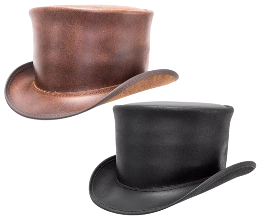 This timeless Classic hat can be dressed up or down and still look amazing. With a 2-inch brim and a 4 1/2-inch crown, it's available in Black or Brown and crafted from cowhide in California. Purchase it at our retail shop in Smyrna, TN, just outside of Nashville. We sell it "unbanded" but you can choose from our Hatband selection in store.  Sizes S,M,L,XL, Unbanded, Removable Sweatband