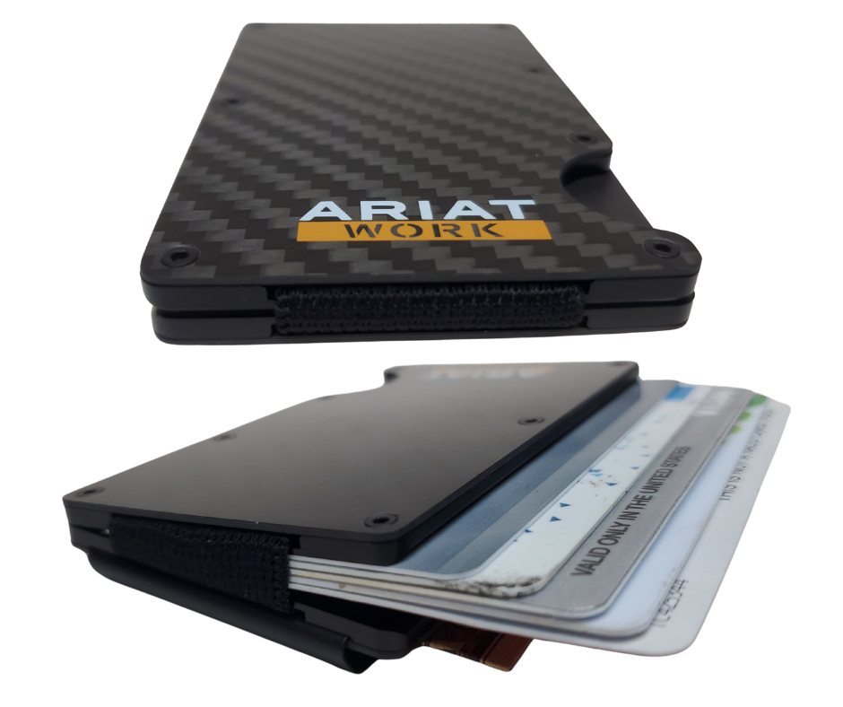 Ariat Carbon Fiber Money Clip Wallet


Durable Metal cash Clip, RFID Blocking
Front pocket design holds up to 10 Cards.

Perfect for the minimalist attitude
Available at our Smyrna, TN store a short drive from downtown Nashville