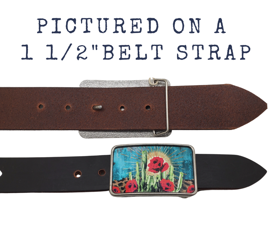 The Vintage Spade is one of most unique belt buckles that are completely metal (image area too) and are made to be durable and lasting! Lots of details in the image and slightly smaller than most of our buckle selection. Available at our Smyrna, TN shop a short ride from downtown Nashville.

Belt Buckle Measures: 3"x2"
Fits any snap belt up to 1 1/2"
Listing is for the belt buckle only and does not include a belt strap.