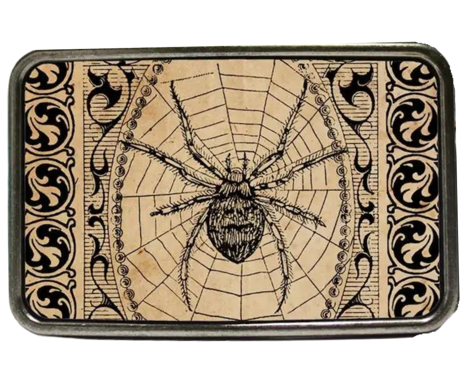 The Spider is one of most unique belt buckles that are completely metal (image area too) and are made to be durable and lasting! Lots of details in the image and slightly smaller than most of our buckle selection. Available at our Smyrna, TN shop a short ride from downtown Nashville.

Belt Buckle Measures: -3"x2"
Fits any snap belt up to 1 1/2"
Listing is for the belt buckle only &amp; does not include a belt strap.