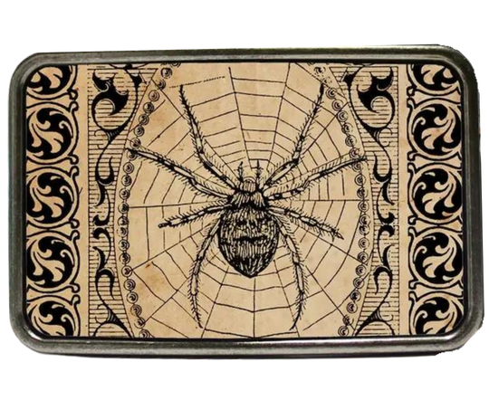 The Spider is one of most unique belt buckles that are completely metal (image area too) and are made to be durable and lasting! Lots of details in the image and slightly smaller than most of our buckle selection. Available at our Smyrna, TN shop a short ride from downtown Nashville.

Belt Buckle Measures: -3"x2"
Fits any snap belt up to 1 1/2"
Listing is for the belt buckle only &amp; does not include a belt strap.