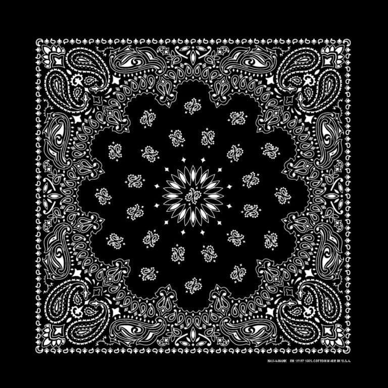 We stock traditional 100% Cotton for a soft and comfortable feel. Made in the USA and approx. 22" x 22", they feature a trademark Paisley design. Bandanas have been around for over 75 years and are still a staple in culture whether it's a farmer, MC, or a Rock star.