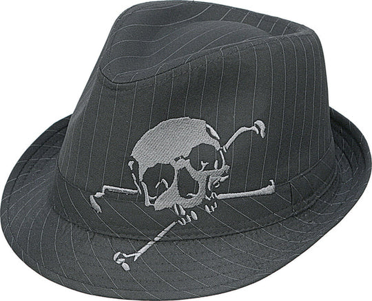 You don't need a suit to wear these Pinstripe Fedoras. "Skull it" up or down since they are versatile enough to work most any style. They're lined and have Approx. 4" crown and&nbsp;1.5" brim&nbsp;that's made with 100% poly cotton. Pick yours up at our Smyrna, TN location just a short drive from Nashville. Sized S-XL.