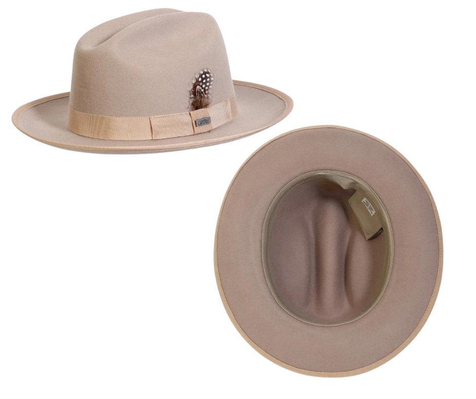 The Axe Western Hat is a silverbelly-style wool hat, with a classic western cattleman crown, and a slight upturned brim. This hat is a stylish blend of city and western, and can be dressed up for a night on the town just as easily as it can turn it down on a front porch with a guitar.&nbsp;&nbsp;Features a bound edge brim, and grosgrain band with a feather accent. Find it in our retail shop in Smyrna, TN, located just outside of Nashville in sizes S-XL.