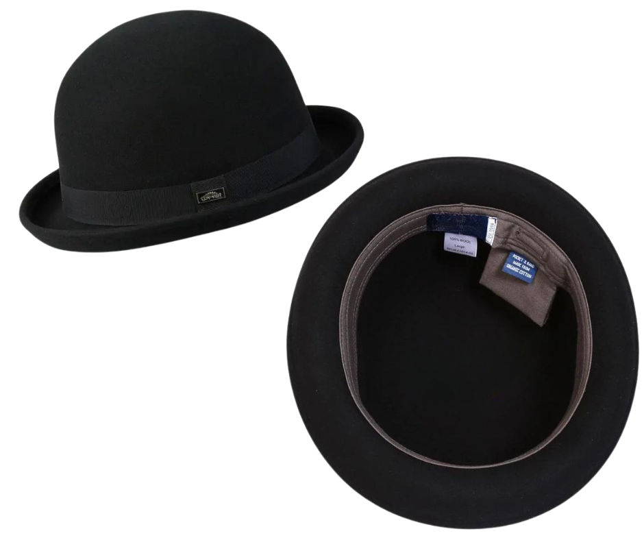 The Bowler/Derby Hat has roots back to at least the 1800's!&nbsp; See it worn in classic westerns whether your a Villian or a Banker. We always look for timeless styles that's a stylish blend of city and western, and can be dressed up for a night on the town. Softer than a traditional bowler so it can be crushed and not get damaged. Find it in our retail shop in Smyrna, TN, located just outside of Nashville in sizes S-XL. Made from 100% Australian Wool.