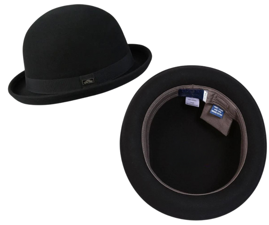 The Bowler/Derby Hat has roots back to at least the 1800's!&nbsp; See it worn in classic westerns whether your a Villian or a Banker. We always look for timeless styles that's a stylish blend of city and western, and can be dressed up for a night on the town. Softer than a traditional bowler so it can be crushed and not get damaged. Find it in our retail shop in Smyrna, TN, located just outside of Nashville in sizes S-XL. Made from 100% Australian Wool.