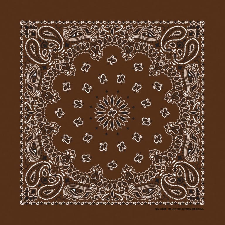 We stock traditional 100% Cotton for a soft and comfortable feel. Made in the USA and approx. 22" x 22", they feature a trademark Paisley design. Bandanas have been around for over 75 years and are still a staple in culture whether it's a farmer, MC, or a Rock star.