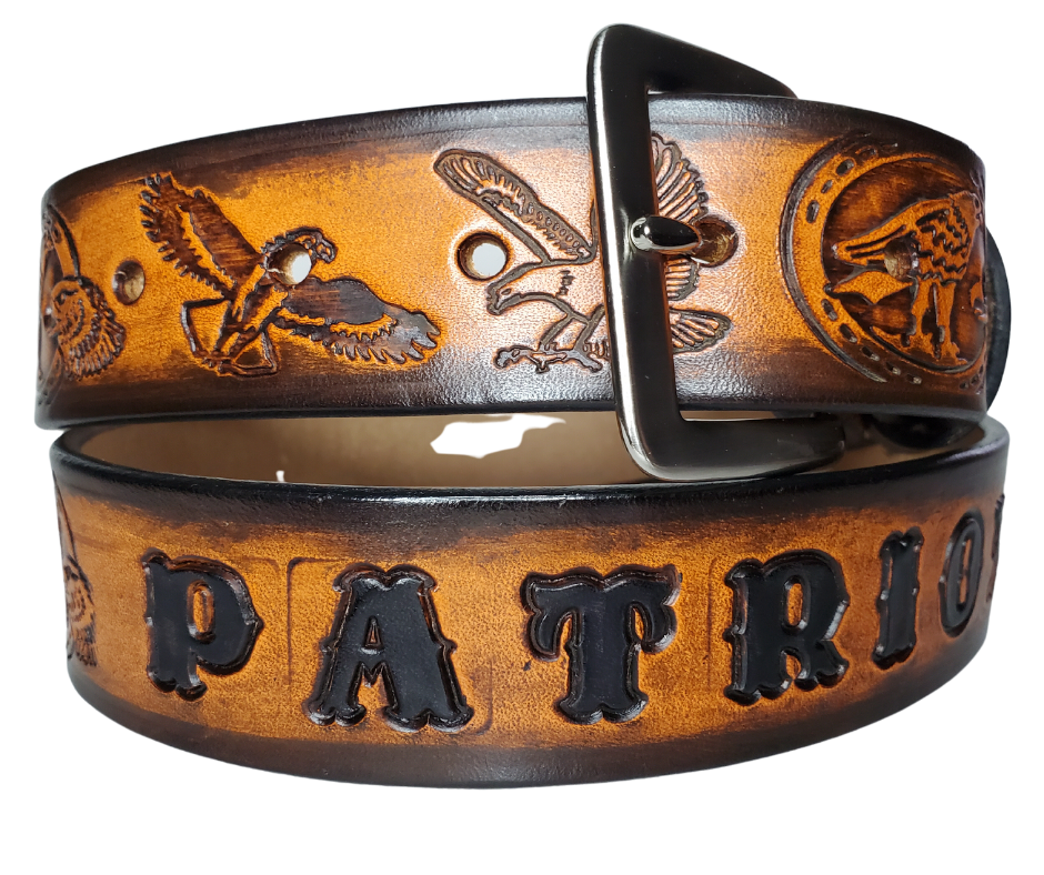 "Where Eagles Dare" Leather Belt