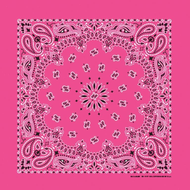 We stock traditional 100% Cotton for a soft and comfortable feel. Made in the USA and approx. 22" x 22", they feature a trademark Paisley design. Bandanas have been around for over 75 years and are still a staple in culture whether it's a farmer, MC, or a Rock star.