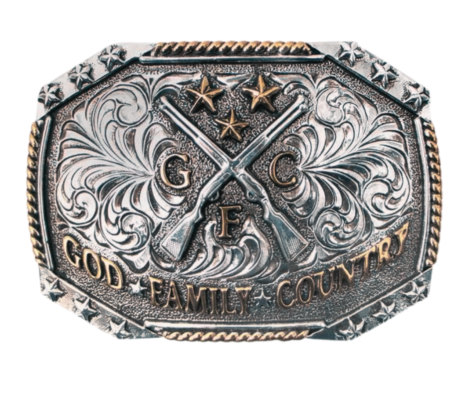 God, Family, Country Belt Buckle – Buckle and Hide Leather LLC