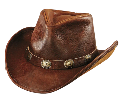 Experience the classic Australian hat style with our "Walker" Leather Hat. Crafted from high-quality Full Grain Leather, this hat features a 3" Shapeable Brim and a modest crown height. Adding a touch of flair is a Tieback Concho Band. Visit our Smyrna, TN shop, conveniently located a short drive from downtown Nashville, choose from sizes S-XL.&nbsp;