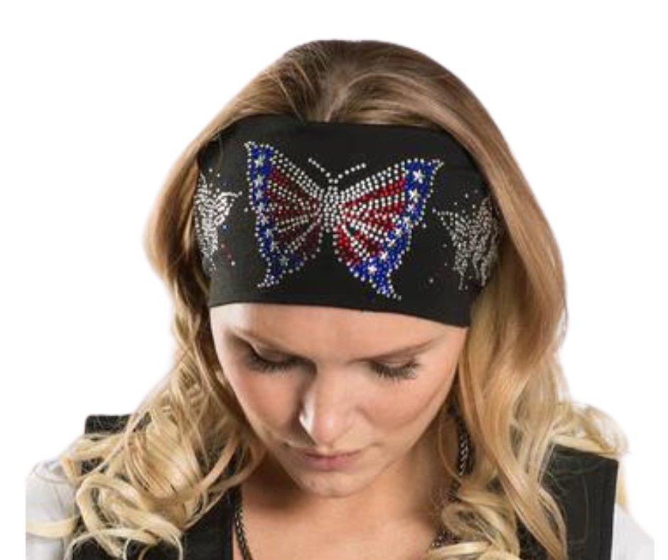 EZ Super Bling Head Bandz are the perfect fashion Hair accessory to complement any outfit, while also keeping your hair in place on a windy day or during motorcycle rides. Made with & high-tech spandex material, they can fit any size head. These are are Blinged MORE than our typical EZ bandz. Visit our Smyrna TN shop, conveniently located near downtown Nashville.