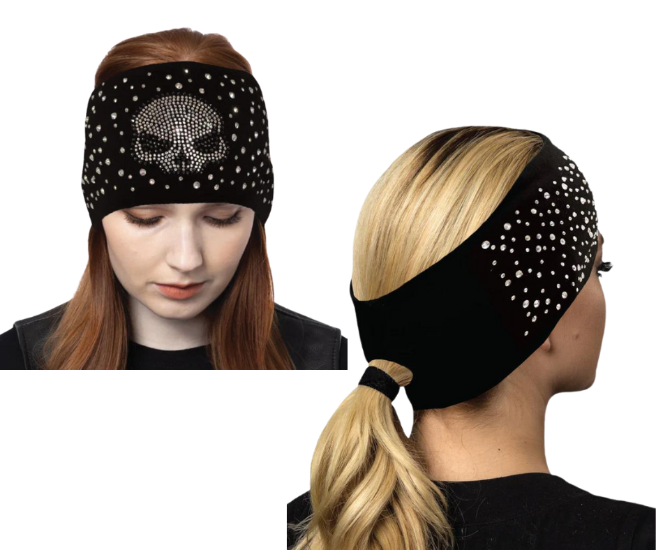 EZ Ponytail Head Bands are the perfect fashion accessory to complement any outfit, while also keeping your hair in place on a windy day or during motorcycle rides. Made with&nbsp;high-tech spandex material, they can fit any size head. Choose from a variety of patterns to match your unique style or mood. Visit our Smyrna TN shop, conveniently located near downtown Nashville.