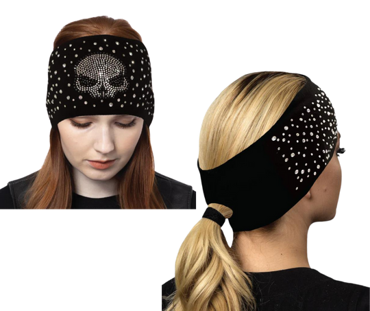 EZ Ponytail Head Bands are the perfect fashion accessory to complement any outfit, while also keeping your hair in place on a windy day or during motorcycle rides. Made with&nbsp;high-tech spandex material, they can fit any size head. Choose from a variety of patterns to match your unique style or mood. Visit our Smyrna TN shop, conveniently located near downtown Nashville.