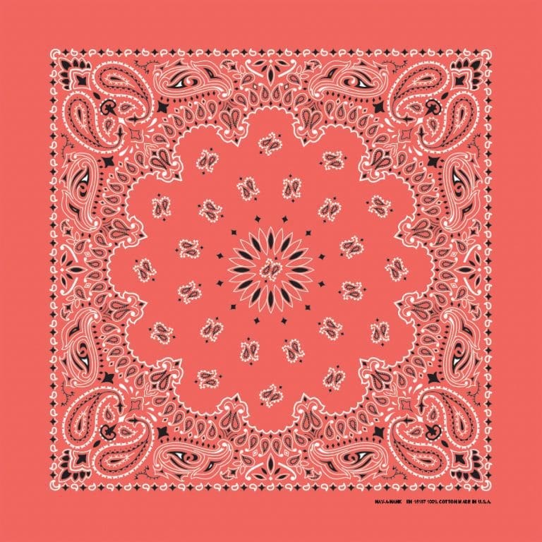 We stock traditional 100% Cotton for a soft and comfortable feel. Made in the USA and approx. 22" x 22", they feature a trademark Paisley design. Bandanas have been around for over 75 years and are still a staple in culture whether it's a farmer, MC, or a Rock star.