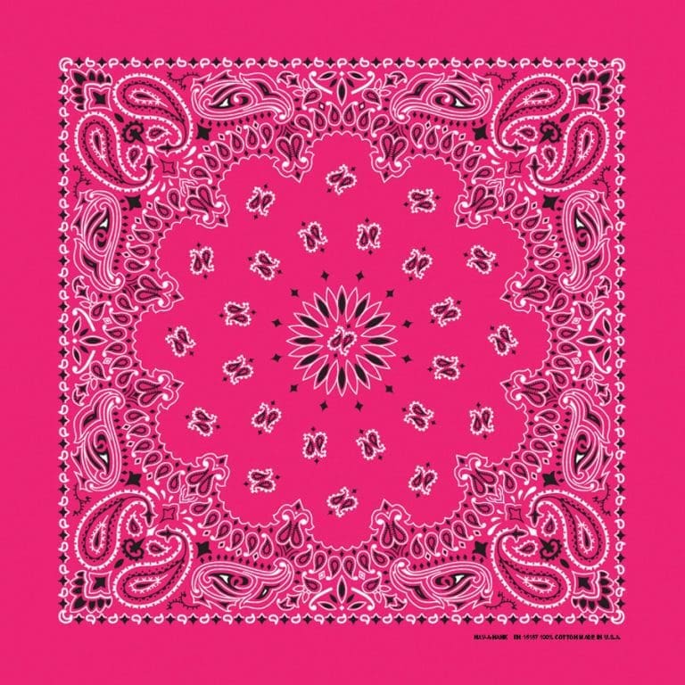 We stock traditional 100% Cotton for a soft and comfortable feel. Made in the USA and approx. 22" x 22", they feature a trademark Paisley design. Bandanas have been around for over 75 years and are still a staple in culture whether it's a farmer, MC, or a Rock star.