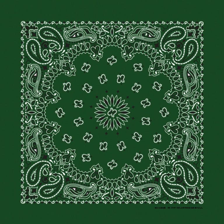 We stock traditional 100% Cotton for a soft and comfortable feel. Made in the USA and approx. 22" x 22", they feature a trademark Paisley design. Bandanas have been around for over 75 years and are still a staple in culture whether it's a farmer, MC, or a Rock star.