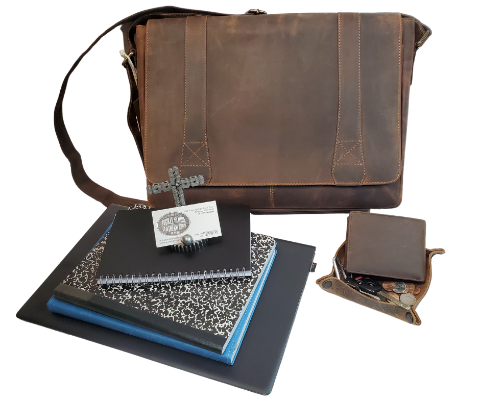 The Intern  briefcase The Intern Leather Messenger Bag – Buckle and Hide Leather LLC