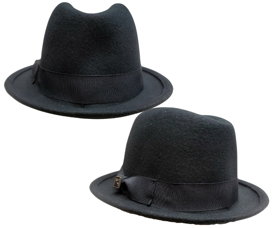 You don't need a suit to wear this Fedora. It's Low rider style and Grosgrain bow is versatile enough to work most any style. A very fashionable, stylish hat with it's Red lining and has a Approx. 4" crown and 1.5" brim that's made with 100% wool felt. Pick yours up at our Smyrna, TN location just a short drive from Nashville. Sized S-XL.