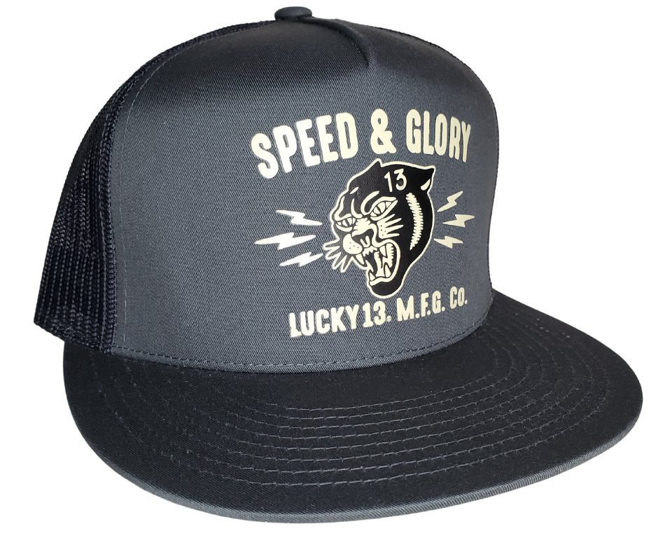 Lucky 13 Speed and Glory Cap – Buckle and Hide Leather LLC