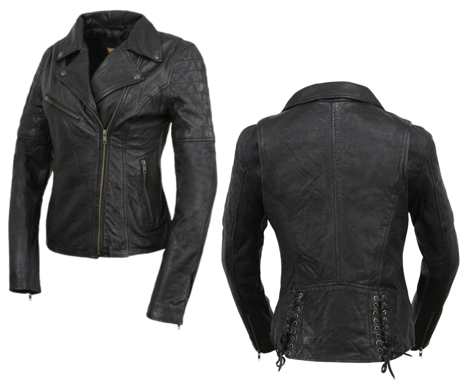 This classic jacket puts a fashionable spin on the timeless Motorcycle Style, which has been a popular choice for over 100 years. Made with soft shrunken Lamb skin and antique silver hardware, it offers both style and durability. With 3 outside pockets and 2 inside pockets, it's also practical. Find it at our Smyrna, TN store near Nashville.