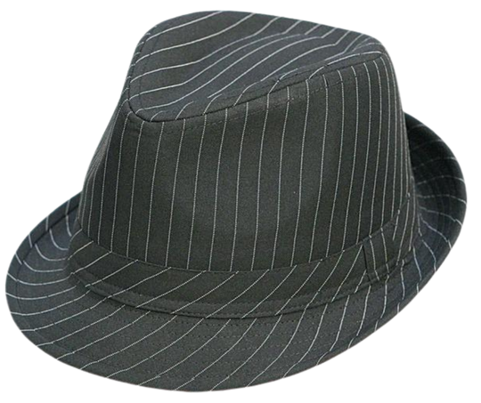 Our Pinstripe Fedora style is a timeless classic that has been popular from the 20's until today. It's loved by everyone, from Gansters to Politicians, and is a must-have accessory. This hat is made with high-quality 100% poly cotton and is available in either a stylish Skull and Crossbones design or classic pinstripes. The 4" crown and 1.5" brim make for a perfect fit, and it's available in sizes S-XL. Come visit us at our retail shop in Smyrna, TN, just outside of Nashville.