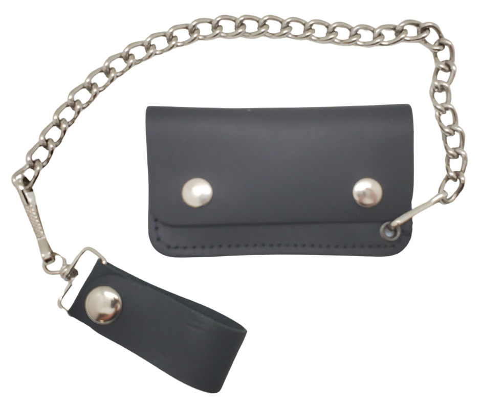 "The Kickstand" Minimalist Leather Chain Wallet