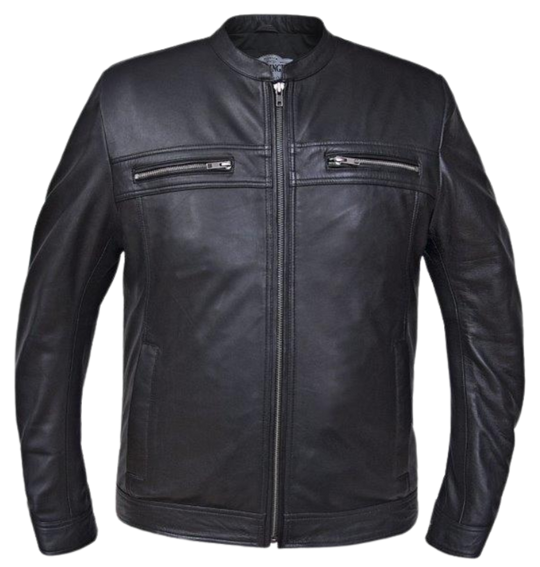 The Oliver is a Lightweight Black Leather Fashion Jacket is ideal for anyone who wants to look stylish and stay comfortable. It comes in a Classic Black&nbsp; and features a chic scooter collar and hidden zippers. The gunmetal hardware and two lower pockets add to its charm. Perfect for cooler days in fall and winter, this jacket is available at our Smyrna, TN location, just a short drive from Nashville. Sizes range from S to 5XL.