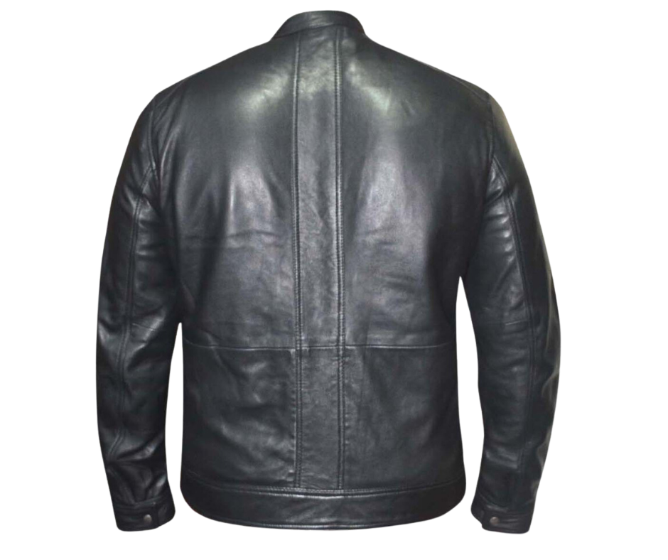 The Oliver is a Lightweight Black Leather Fashion Jacket is ideal for anyone who wants to look stylish and stay comfortable. It comes in a Classic Black&nbsp; and features a chic scooter collar and hidden zippers. The gunmetal hardware and two lower pockets add to its charm. Perfect for cooler days in fall and winter, this jacket is available at our Smyrna, TN location, just a short drive from Nashville. Sizes range from S to 5XL.