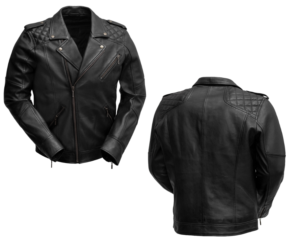 The Gavin is the Fashion version of the Original MC Jacket!&nbsp; It's updated MC style Premium Lambskin Leather quilted shoulders. Great for onstage or riding to town to your favorite hang. Get the MC look without the weight. Get yours in our Smyrna TN shop just a Slow ride from Nashville!