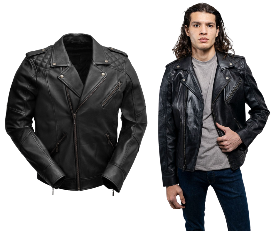 The Gavin is the Fashion version of the Original MC Jacket!&nbsp; It's updated MC style Premium Lambskin Leather quilted shoulders. Great for onstage or riding to town to your favorite hang. Get the MC look without the weight. Get yours in our Smyrna TN shop just a Slow ride from Nashville!