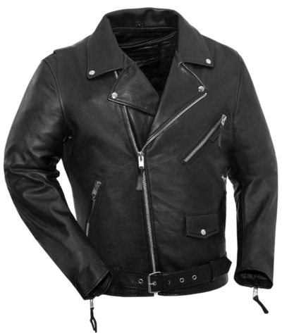 The Fillmore IS the MC style leather Jacket was originally designed in 1928 this Classic jacket never goes out of style. Made Soft but thicker naked cowhide with a zip out liner for warmer riding and multiple pockets for your stuff. Whether you ride a Harley or are in a Ramones tribute band your good to go! A staple jacket in our shop. Available in our Smyrna, TN shop. Stocked 40-60