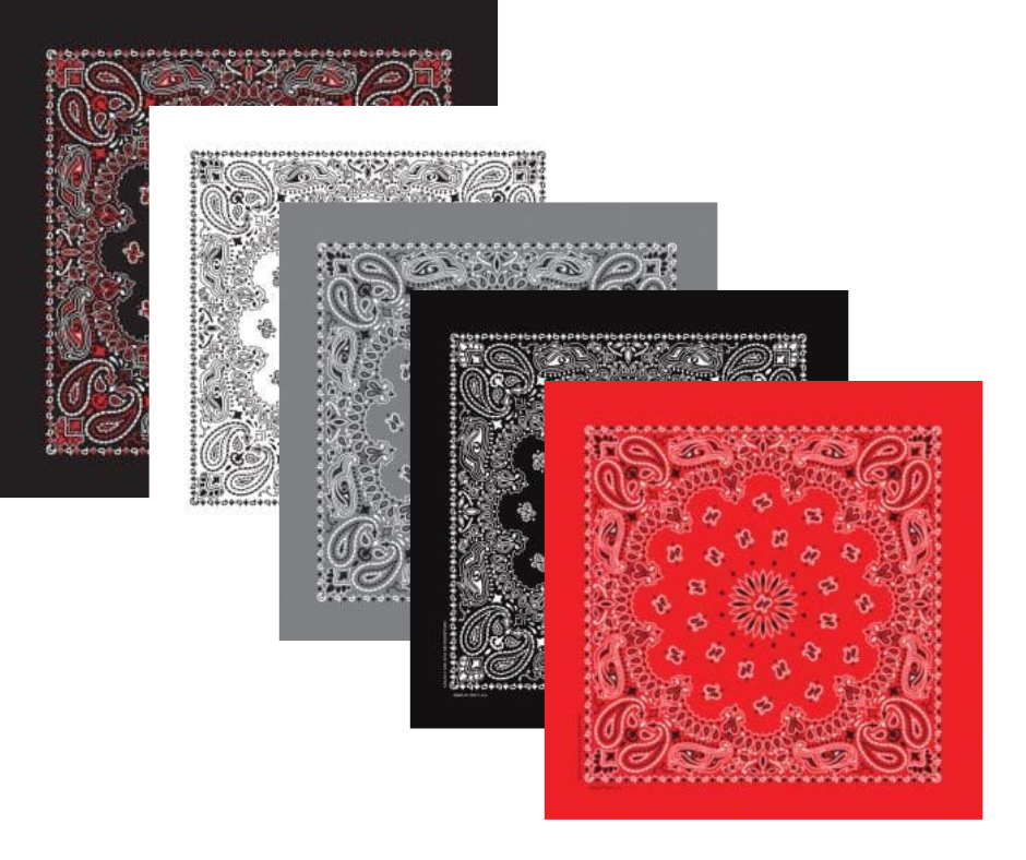 Traditional Paisley Bandannas USA Made 16 Colors