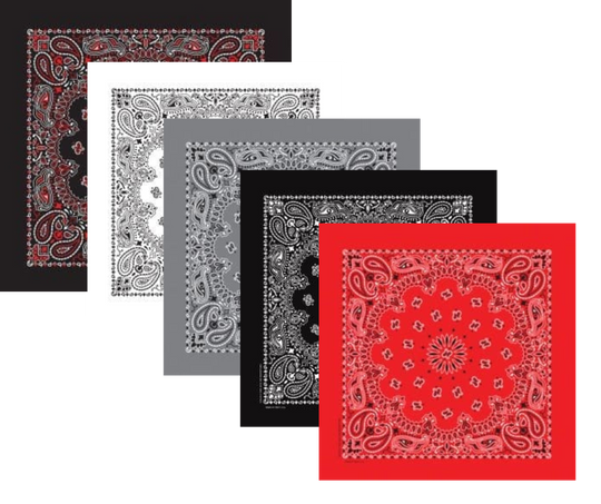 Traditional Paisley Bandannas USA Made 16 Colors