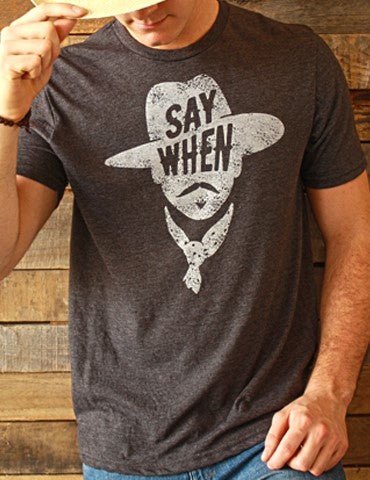 If you like Tombstone, Doc Holliday, Wyatt Earp you will want this. You know all the great one liners from Doc. Turn on your favorite Wayne or Eastwood movie and your good to go! Available online and in our retail shop in Smyrna, TN. Made of super soft 50% ring spun cotton & 50% poly. Pre-shrunk.

Image on the front chest area, brand logo on left sleeve