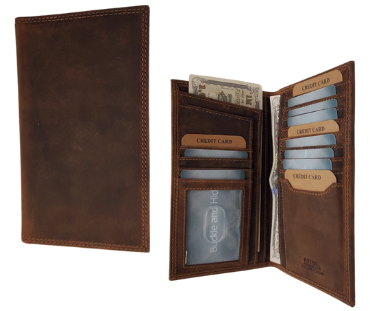 The "Wrangler" RFID Leather Roper Wallet