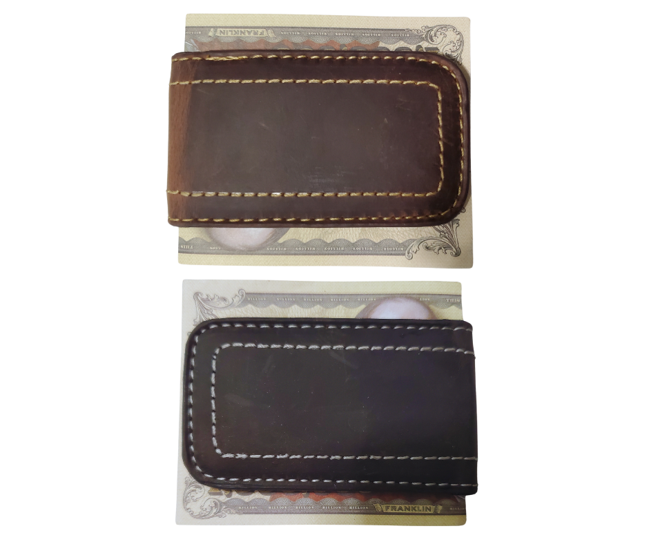 The Ultimate minimalist "Wallet". The Classic Magnetic Folding Money Clip, just fold and and snap together. So simple there's not much to describe! Sold at our shop in Smyrna, TN just a short drive from Nashville.