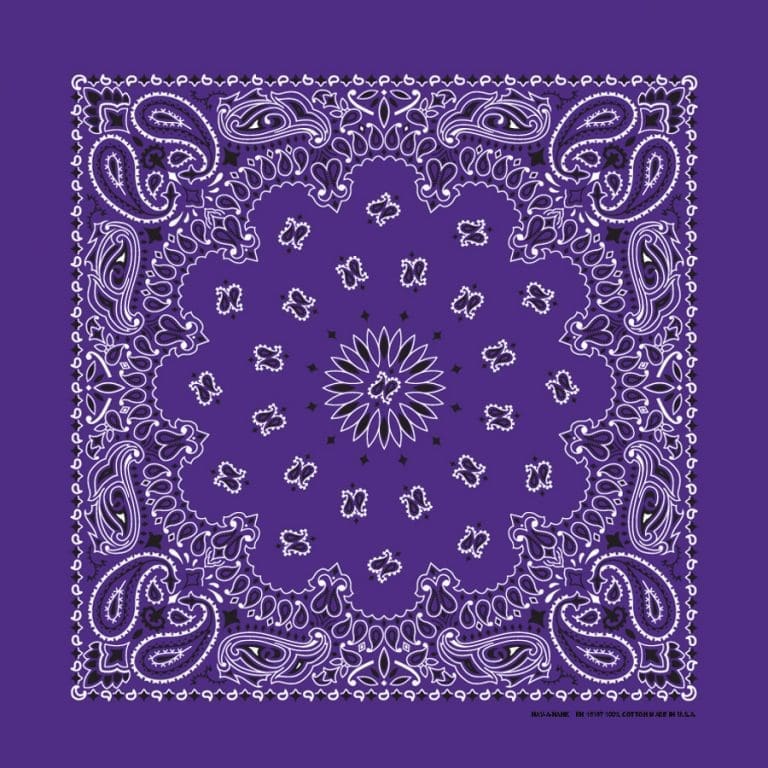 We stock traditional 100% Cotton for a soft and comfortable feel. Made in the USA and approx. 22" x 22", they feature a trademark Paisley design. Bandanas have been around for over 75 years and are still a staple in culture whether it's a farmer, MC, or a Rock star.