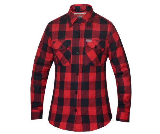 This 100% cotton Black and Red flannel shirt exudes classic style. It features a button down collar, two front flap pockets, and a vintage plaid pattern. Perfect for hiking, outdoor work, or riding horses or motorcycles. Never going out of style, and always available in our Smyrna, TN shop. Imported.  Details: Button down collars, Snaps, 2 Pockets, Yokes, Flannel Lining, 100% Cotton