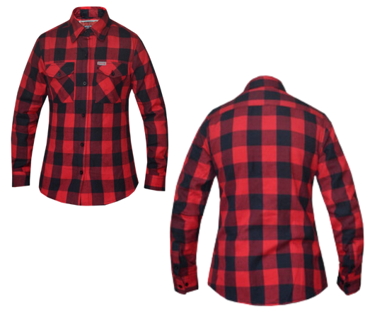 This 100% cotton Black and Red flannel shirt exudes classic style. It features a button down collar, two front flap pockets, and a vintage plaid pattern. Perfect for hiking, outdoor work, or riding horses or motorcycles. Never going out of style, and always available in our Smyrna, TN shop. Imported.  Details: Button down collars, Snaps, 2 Pockets, Yokes, Flannel Lining, 100% Cotton