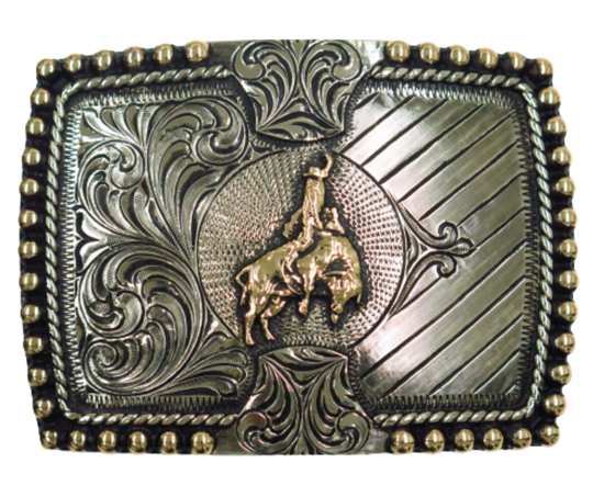 The Roughie buckle is made from German Silver (nickel and brass alloy) or iron metal base. Each piece is punched, cut, soldered, engraved, polished and painted by our talented metal workers. In order to give you the quality and long lasting final product we also plate each piece with copper, nickel and silver.  Our products are all handcrafted.   Finally each piece is covered with a heat sealed lacquer to ensure the piece's long lasting qualities. Available at our Smyrna, TN shop just outside of Nashville.