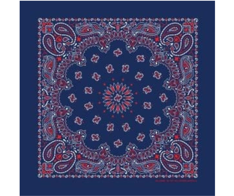 Traditional Paisley Bandannas USA Made 16 Colors