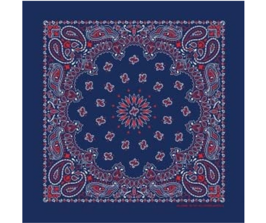 Traditional Paisley Bandannas USA Made 16 Colors