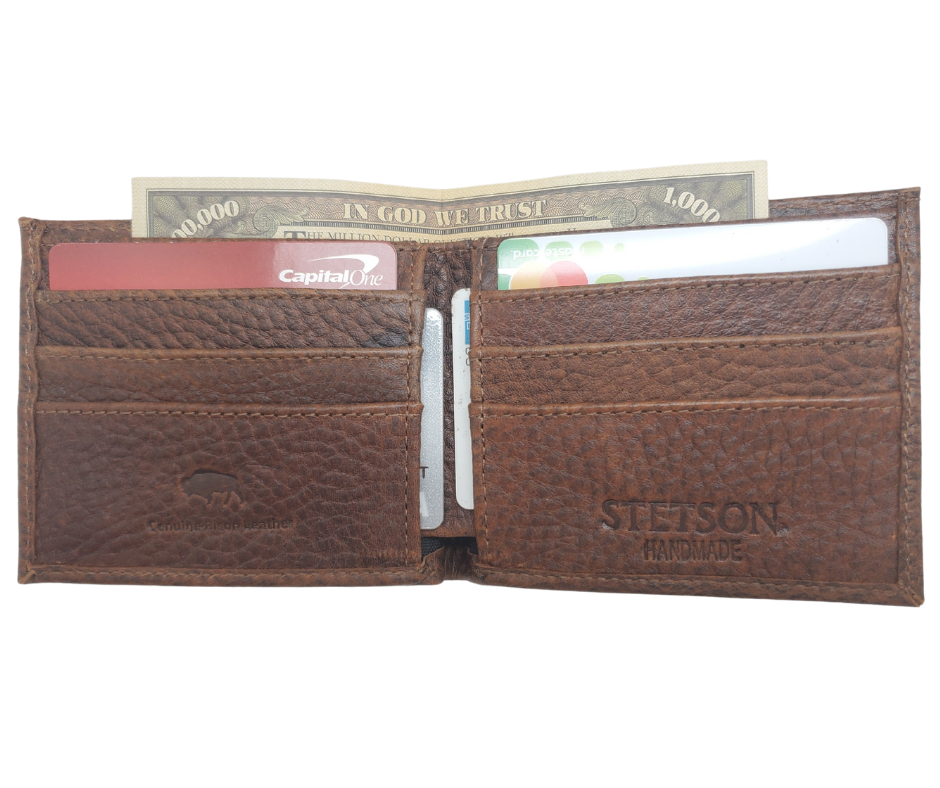 Stetson Bison Bi-Fold Wallet