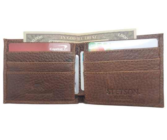 Stetson Bison Bi-Fold Wallet