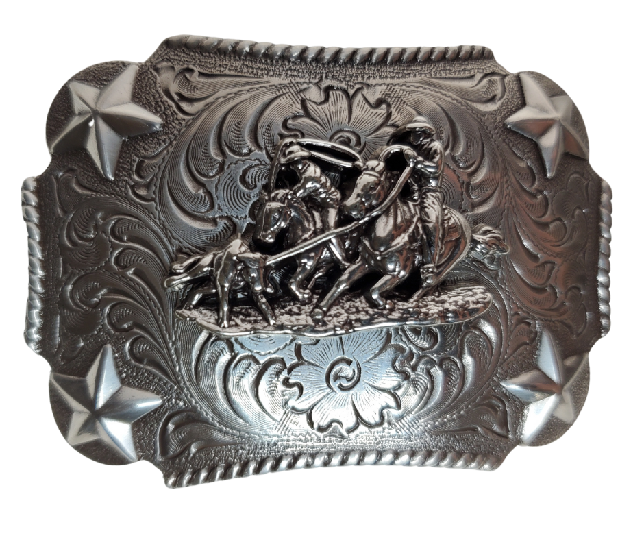 The Team Ropin' and Stars Kid's Belt Buckle